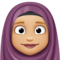Femme Avec Foulard: Peau Moyennement Claire