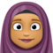 Femme Avec Foulard: Peau Moyenne