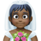 Personne Mariée Avec Voile: Peau Foncée