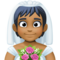 Personne Mariée Avec Voile: Peau Moyennement Foncée