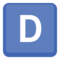 Symbol regionálního indikátoru Písmeno D