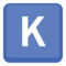 Symbol regionálního indikátoru Písmeno K