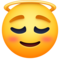 Visage Souriant Avec Auréole