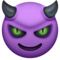 Visage Souriant Avec Des Cornes