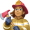 Pompier Femme: Peau Moyenne