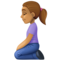 Femme À Genoux: Peau Moyenne