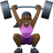 Femme Haltérophile: Peau Foncée