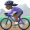Femme En VTT: Peau Foncée