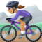 Femme En VTT: Peau Moyenne