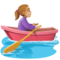 Rameuse Dans Une Barque: Peau Moyennement Claire