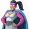 Super-Héroïne: Peau Moyennement Foncée