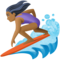 Surfeuse: Peau Moyennement Foncée