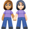 Deux Femmes Se Tenant La Main: Peau Moyenne, Peau Claire
