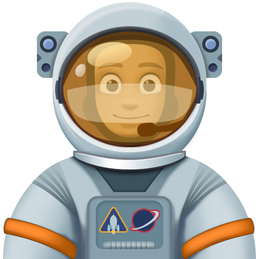 Astronauta: Tom de Pele Médio-Escuro
