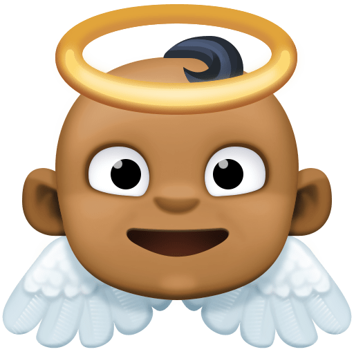 Bebê Anjo: Tom de Pele Médio-Escuro