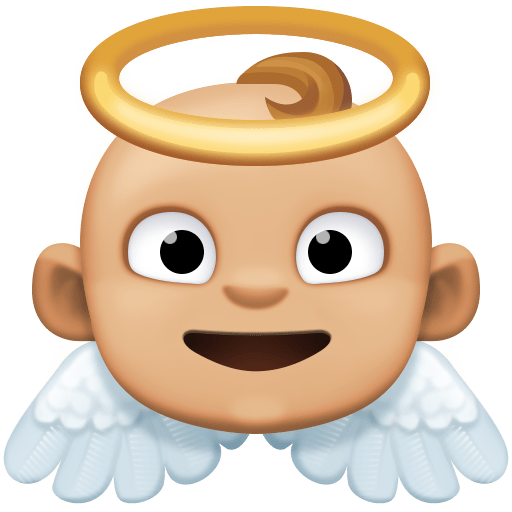 Bebê Anjo: Tom de Pele Médio-Claro