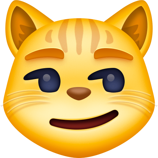 Rosto De Gato Com Sorriso Irônico