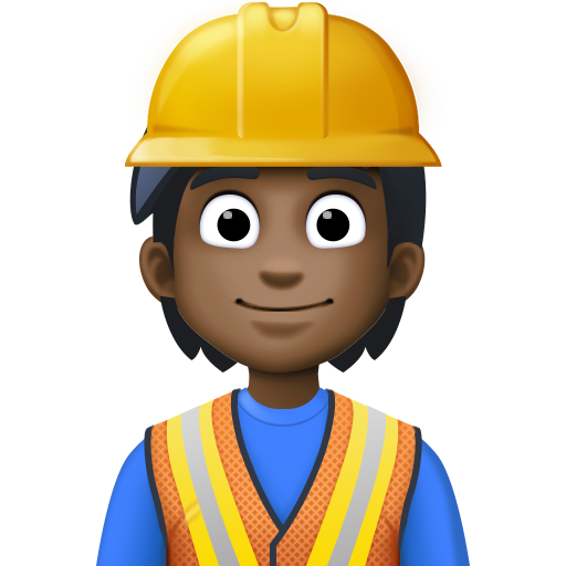 Trabalhador De Construção Civil: Tom de Pele Escuro