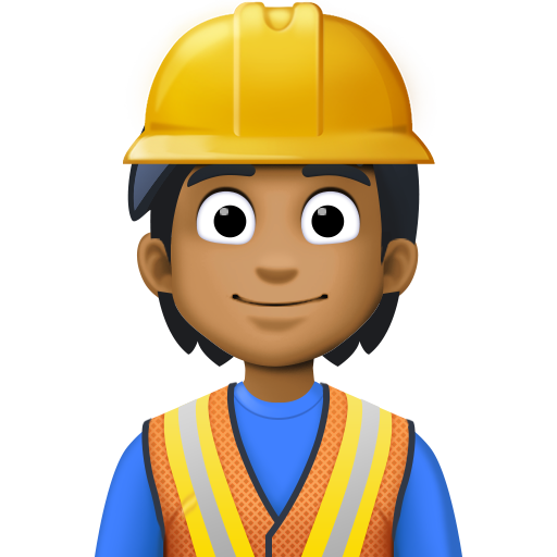Trabalhador De Construção Civil: Tom de Pele Médio-Escuro