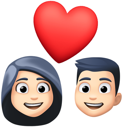 Casal Apaixonado: Tom de Pele Claro