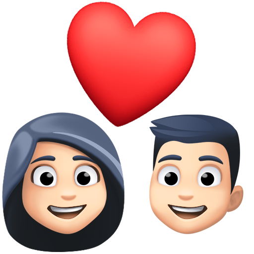 Casal Apaixonado: Mulher, Homem, Tom de Pele Claro
