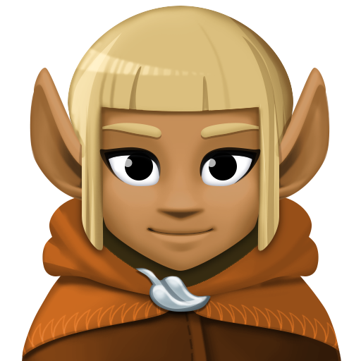 Elfo: Tom de Pele Médio-Escuro
