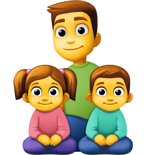 Família: Homem, Menina, Menino