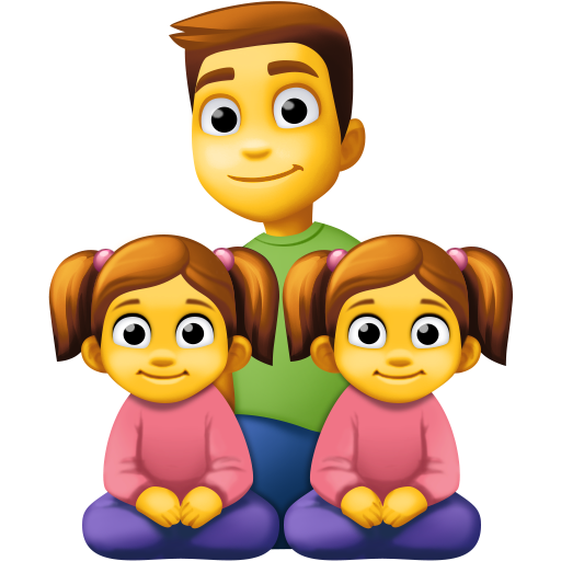 Família: Homem, Menina, Menina