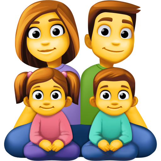 Família: Homem, Mulher, Menina, Menino