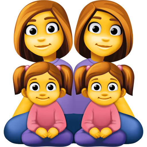 Família: Mulher, Mulher, Menina, Menina