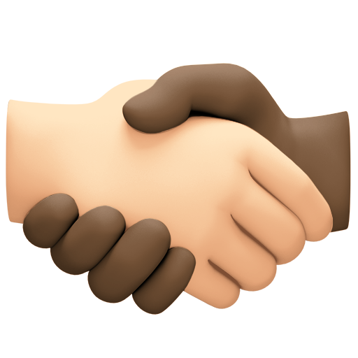 Handshake: Light Skin Tone, Dark Skin Tone