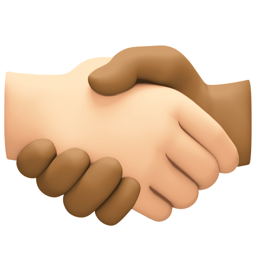 Handshake: Light Skin Tone, Medium-Dark Skin Tone
