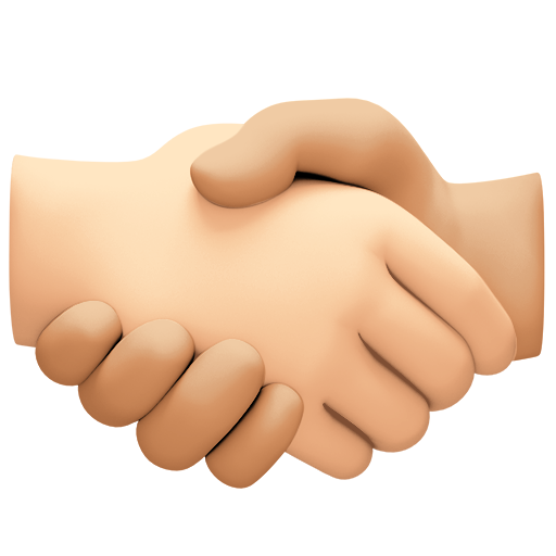 Handshake: Light Skin Tone, Medium-Light Skin Tone