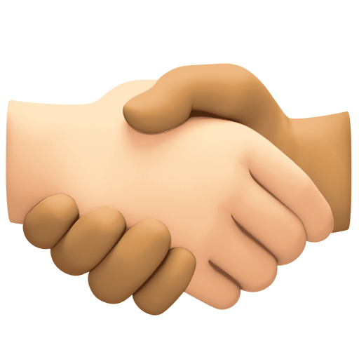 Handshake: Light Skin Tone, Medium Skin Tone