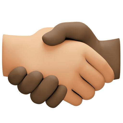 Handshake: Medium-Light Skin Tone, Dark Skin Tone