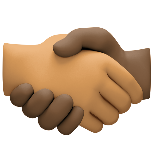 Handshake: Medium Skin Tone, Dark Skin Tone