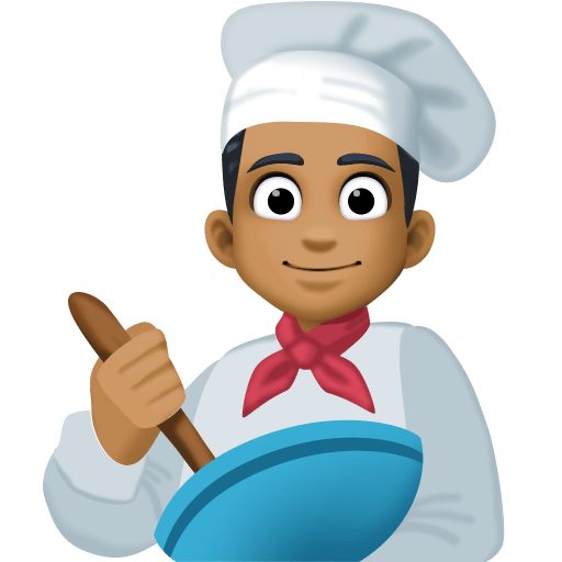 Cozinheiro: Tom de Pele Médio-Escuro