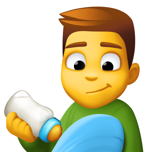 Homem Alimentando Bebê