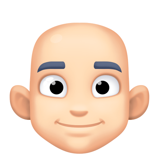 Homem: Tom de Pele Claro, Careca