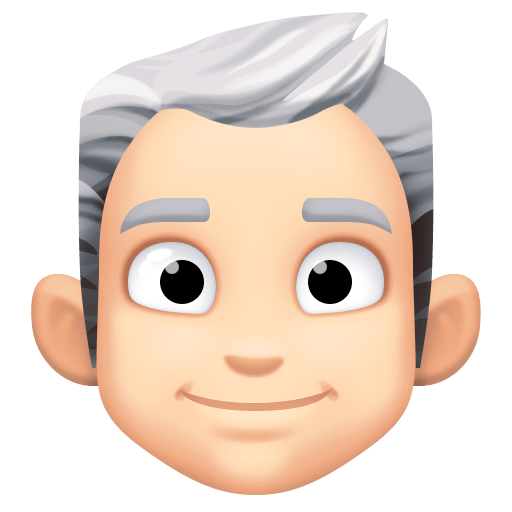 Homem: Tom de Pele Claro, Cabelo Branco