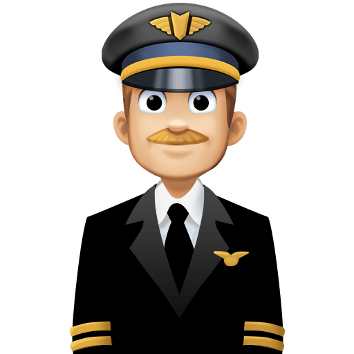 Piloto De Avião Homem: Tom de Pele Médio-Claro