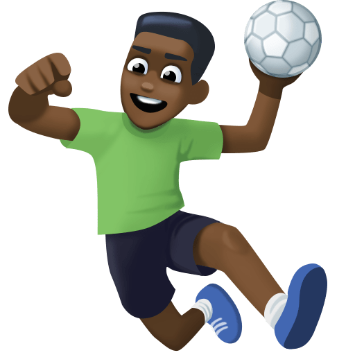 Jogador De Handebol: Tom de Pele Escuro