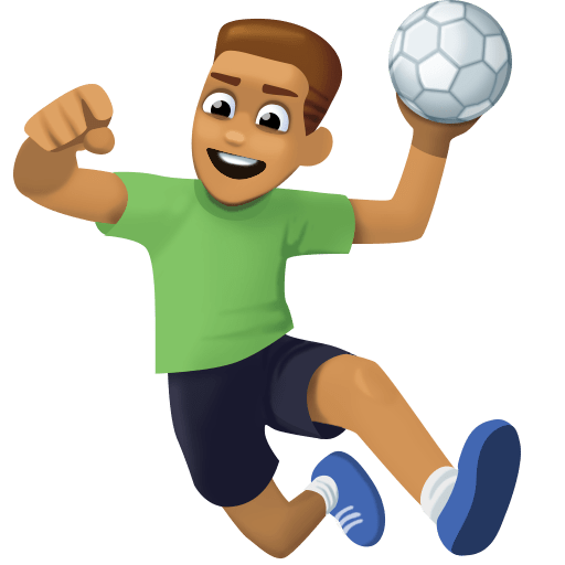 Jogador De Handebol: Tom de Pele Médio