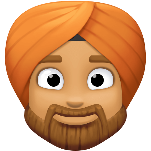 Homem Com Turbante: Tom de Pele Médio