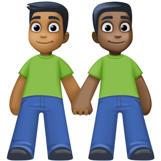 Men Holding Hands: Medium-Dark Skin Tone, Dark Skin Tone