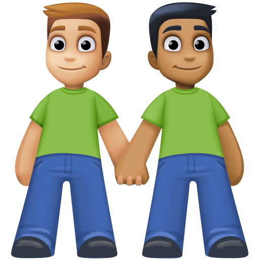 Men Holding Hands: Medium-Light Skin Tone, Medium-Dark Skin Tone