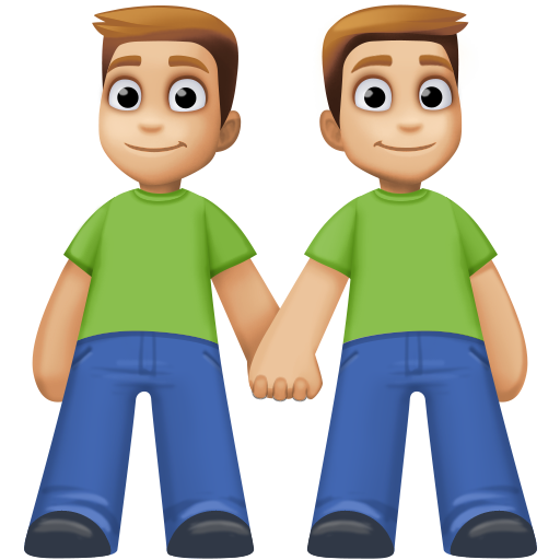 Dois Homens De Mãos Dadas: Tom de Pele Médio-Claro