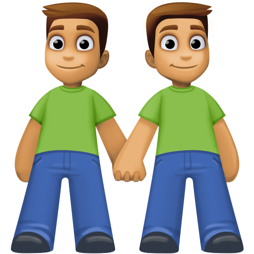 Dois Homens De Mãos Dadas: Tom de Pele Médio