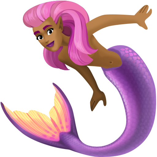 Sereia: Tom de Pele Médio-Escuro