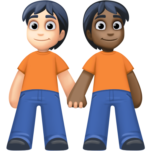 People Holding Hands: Light Skin Tone, Dark Skin Tone